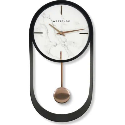 Westclox Modern Analog Pendulum Wall Clock In Black