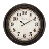 Westclox Round Oversized Classic Wall Clock In Brown