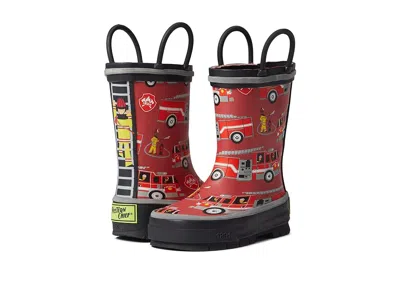 Western Chief Fire Truck Rescue Tread Loop Boot (toddler/little Kid/big Kid) Boy's Shoes Red : 4 Big Kid M, Rubber