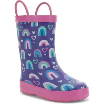 Western Chief Kids' Heart Splash Rain Boot In Purple