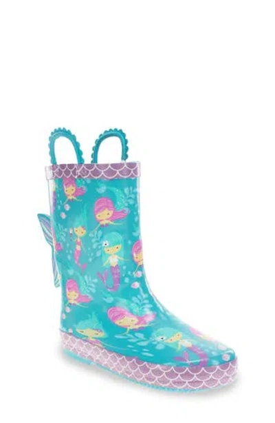 Western Chief Kids' Mermaid Tales Rain Boot In Blue