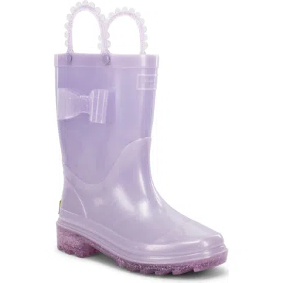 Western Chief Kids' Pearlized Light-up Waterproof Rain Boot In Purple