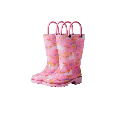 Western Chief Kids' Sparkle Unicorn Pvc Rain Boot Pink 24126216p Toddler