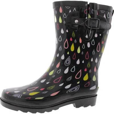 Western Chief Womens Water Resistant Polyester Rain Boots In Black