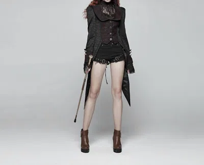 Western F.a.s.h.i.o.n Gothic Swallow Tail Coat In Black