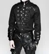Western F.a.s.h.i.o.n Inverted Triangle Loop Military Uniform In Black In Black