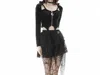 Western F.a.s.h.i.o.n Night Cat Zipper Hoodie Top In Black In Black