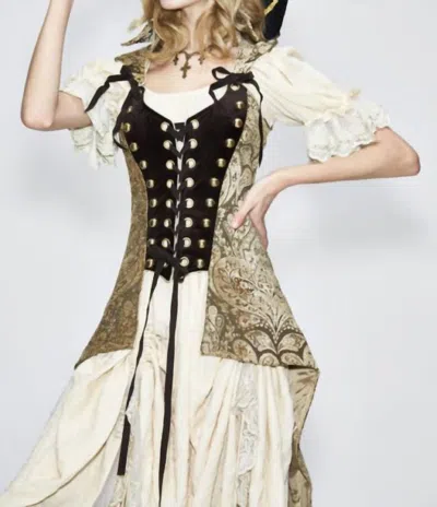 Western F.a.s.h.i.o.n Victorian Pirate Jacket In Gold