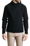 Western Rise Venture Waffle Performance Pullover Hoodie In Black