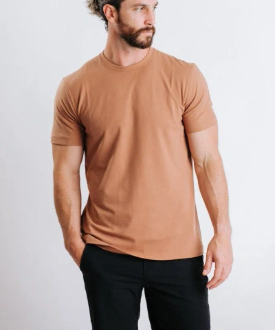 Western Rise X Cotton Tee In Brown