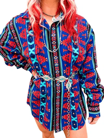 Western Wits Buckaroo Button Up Shirt In Multicolor