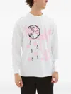 Westfall Graphic-print Long-sleeve T-shirt In White