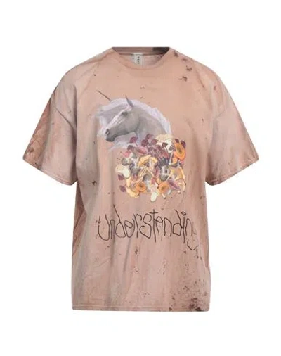 Westfall Man T-shirt Sand Size L Cotton In Beige