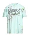 Westfall Man T-shirt Light Green Size L Cotton In Multi
