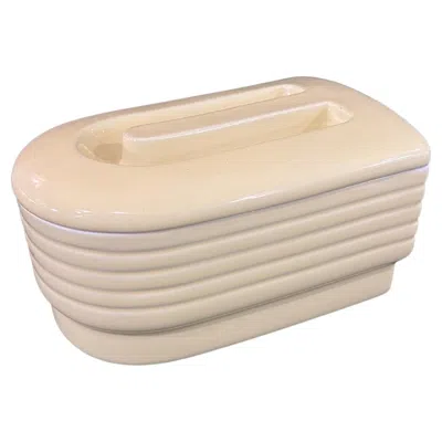 Pre-owned Westinghouse Art Deco American Covered Ceramic Dish By Westighouse For Hall In Sand