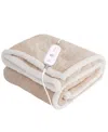 Westinghouse Electric Snuggle Blanket, 50" X 70" In Neutral