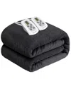Westinghouse Heated Flannel Blanket, King In Charcoal