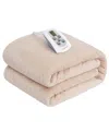 Westinghouse Heated Flannel Blanket, Twin In Beige