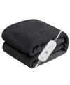 Westinghouse Heated Flannel Throw, 50" X 60" In Charcoal