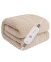 Westinghouse Heated Sherpa Throw, 50" X 60" In Camel
