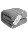 Westinghouse Heated Sherpa Throw, 50" X 60" In Gray