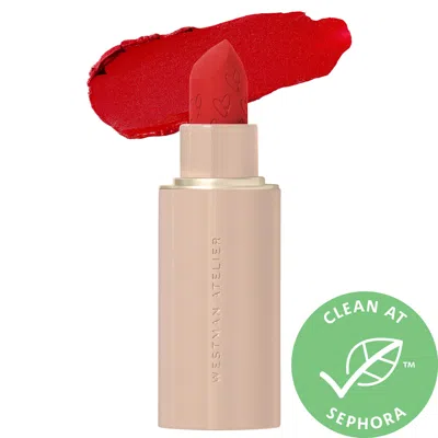Westman Atelier Lip Suede Hydrating Matte Lipstick With Hyaluronic Acid Pip 0.134 oz In Red