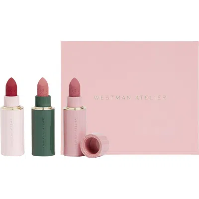 Westman Atelier Lip Suede Matte Lipstick Holiday Trio In Pink