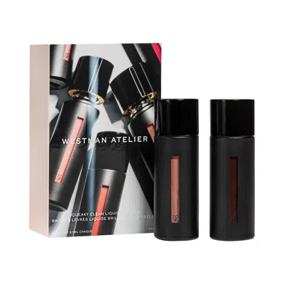 Westman Atelier Squeaky Clean Liquid Lip Balm Duo In Rudey Nudey & Lou Lou