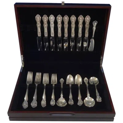 Pre-owned Westmorland George & Martha By  Sterling Silver Flatware Set 8 Service 42 Pieces In Black