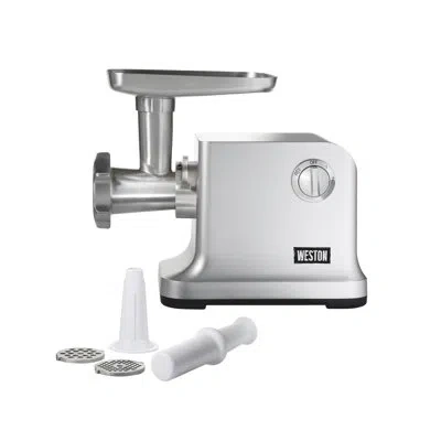 Weston #12 Electric Meat Grinder & Sausage Stuffer With Powerful 750 Watt, 1 Hp Motor