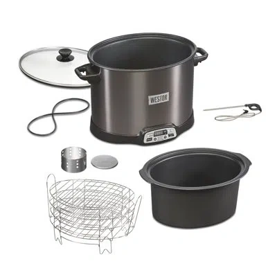 Weston ® 2-in-1 Xl Indoor Smoker & 10-quart Slow Cooker In Black