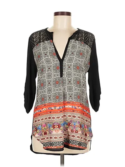 Pre-owned Weston 3/4 Sleeve Blouse In Black