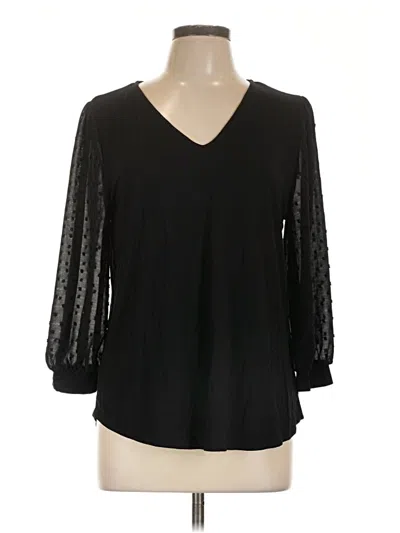 Pre-owned Weston 3/4 Sleeve Blouse In Black