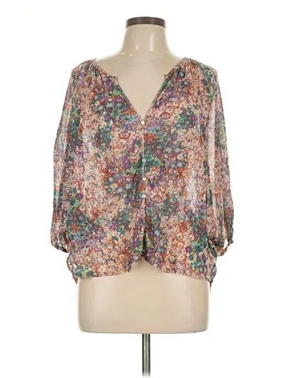 Pre-owned Weston 3/4 Sleeve Blouse In Brown