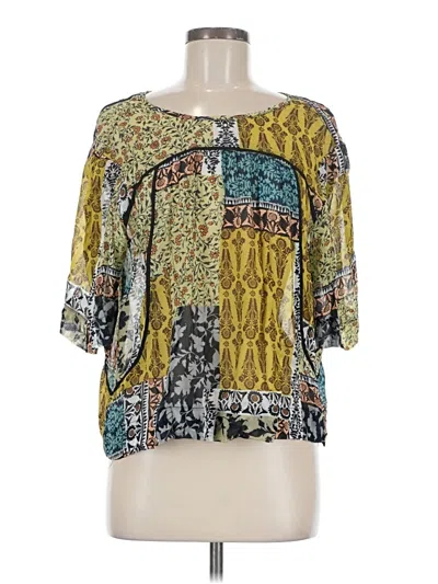 Pre-owned Weston 3/4 Sleeve Blouse In Yellow