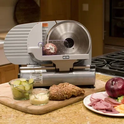 Weston 9" Electric Meat Slicer In Silver