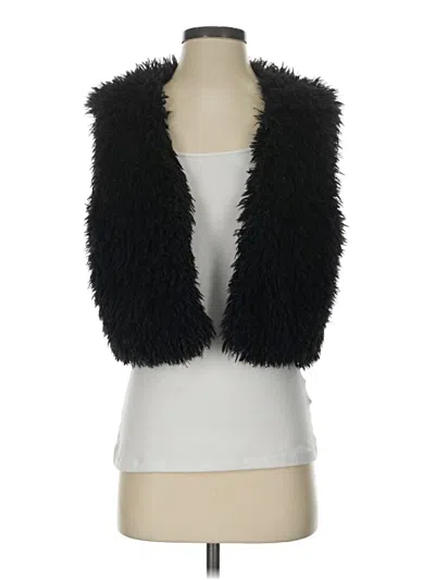 Pre-owned Weston Faux Fur Vest In Black