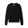 Weston Jon Boucher Black Valen Waffle Knit Cashmere And Wool Fitted Lightweight Sweater - Ebony In Black