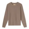 Weston Jon Boucher Brown Ripley Crew Neck Cotton & Cashmere Sweater Slim - Camel In Brown