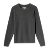 Weston Jon Boucher Grey Ripley Crew Neck Cotton & Cashmere Sweater Slim - Carbon In Grey