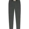 Weston Jon Boucher Men's Grey Havana Comfort Linen Slim Pants - Charcoal Pebble - Thirty Inseam Length In Grey