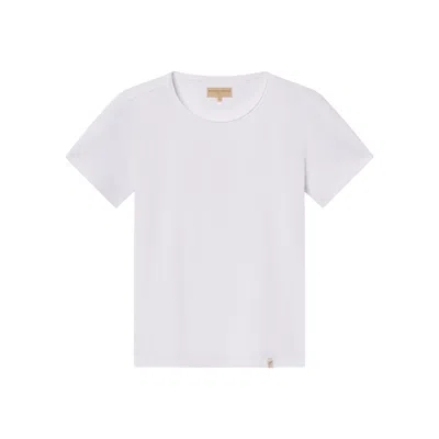 Weston Jon Boucher Men's Silas Raw Neck Slim Fit Tee - White Zircon In Animal Print