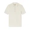 Weston Jon Boucher Men's White Alastair Slim Fit Knit Polo - Palomino In White