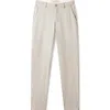 Weston Jon Boucher Men's White Havana Comfort Linen Slim Pants - Sand Pebble - Thirty-two Inseam Length In White