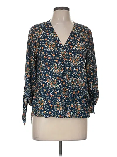 Pre-owned Weston Long Sleeve Blouse In Blue