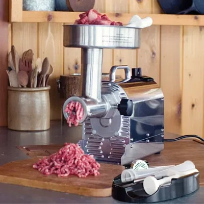Weston Pro Series #8 Meat Grinder- .75 Hp In Silver