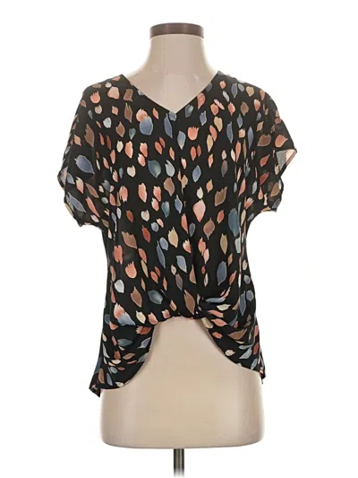 Pre-owned Weston Short Sleeve Blouse In Brown