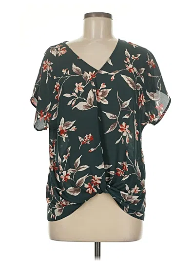 Pre-owned Weston Short Sleeve Blouse In Green