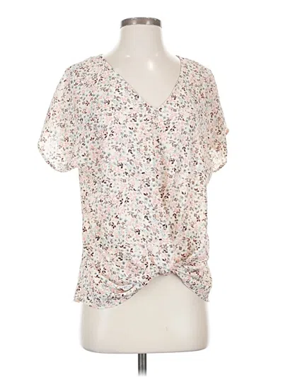 Pre-owned Weston Short Sleeve Blouse In Ivory