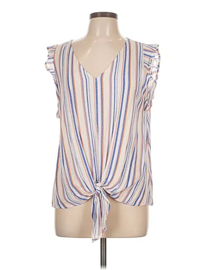 Pre-owned Weston Sleeveless Blouse In White